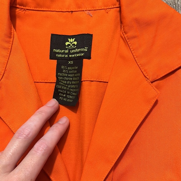 Orange Coverall Vet Scrubs - Picture 2 of 5